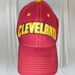 Cleveland Maroon and Yellow Cap